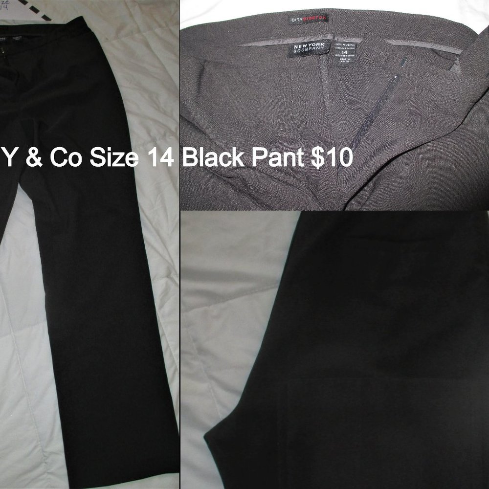 Size 14 pants dress work black